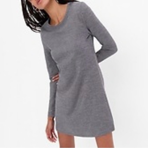 Vero Moda Gray Long Sleeve Knee Length stretchy minimal Dress women's size Small - Picture 1 of 10